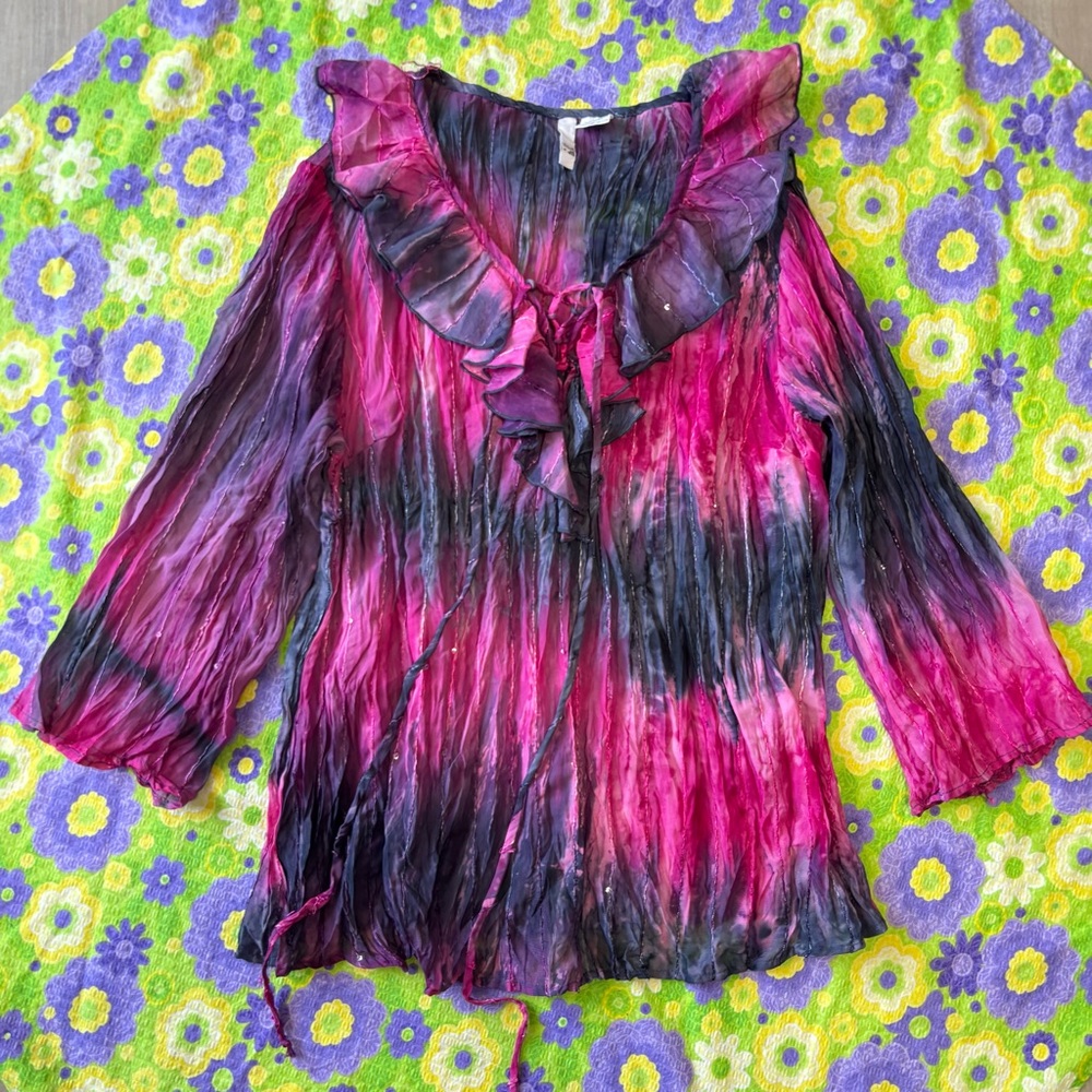 Vintage Y2K boho fairy blouse
